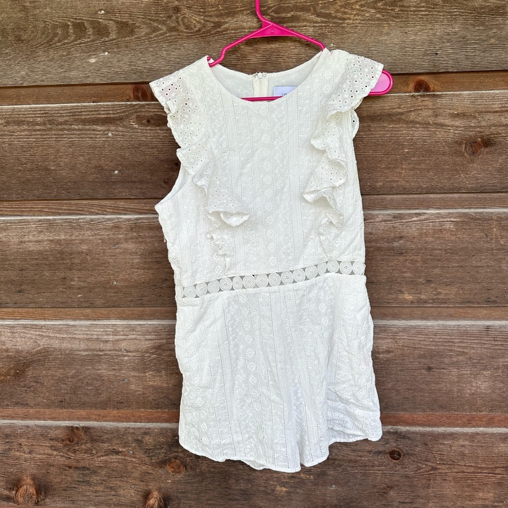 NWT JOA White Eyelet Romper